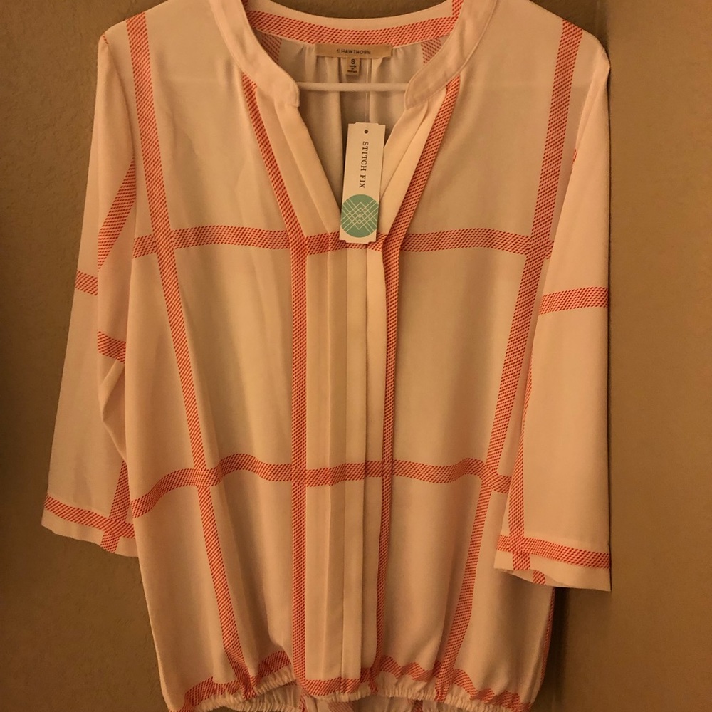 Hawthorn white, orange blouse